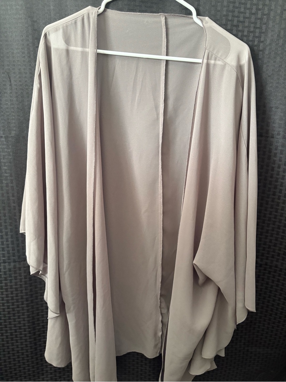SHEIN Open-Front Draped Cardigan - Light Taupe